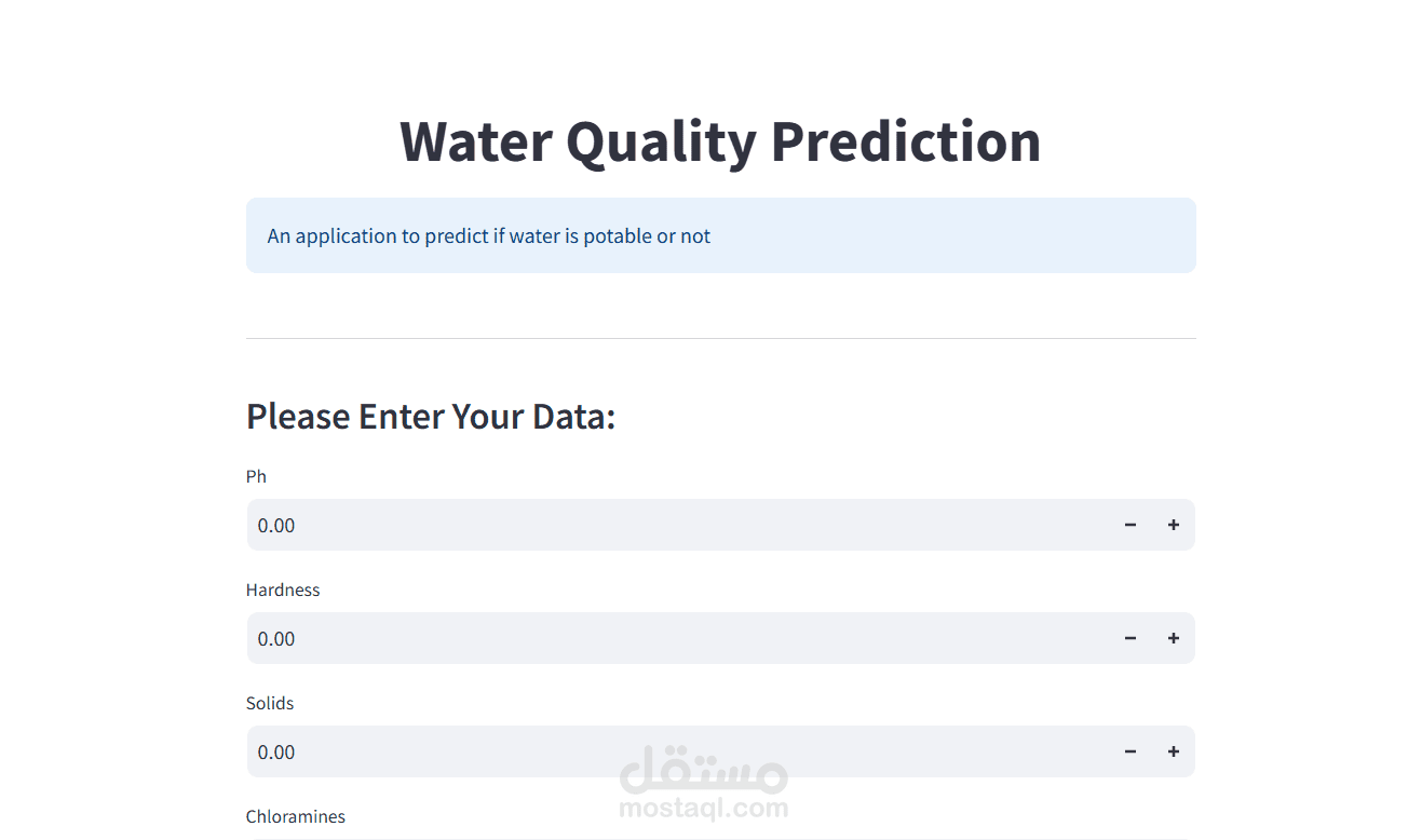 water quality prediction