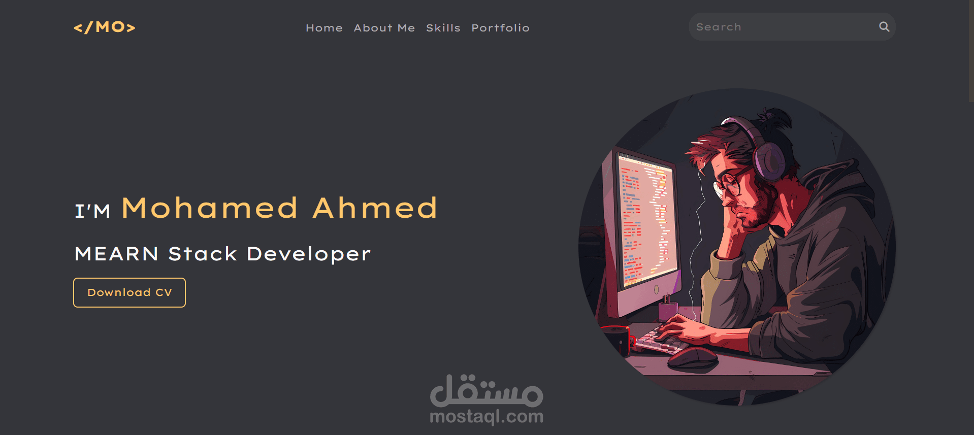 بورتفوليو احترافي وموقع شخصي لعرض الأعمال والمشاريع