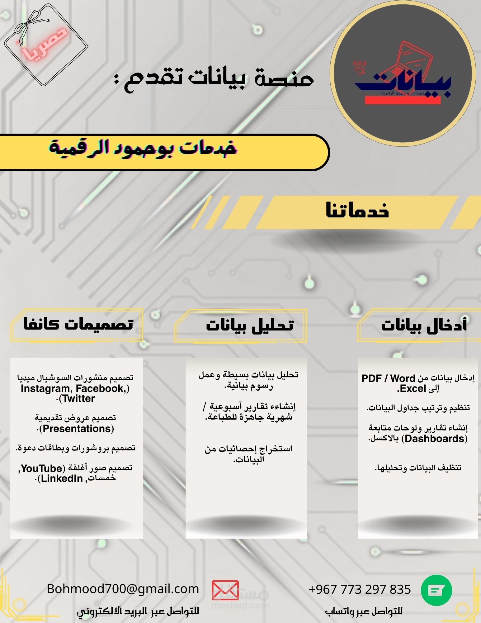 ادخال وتحليل البيانات