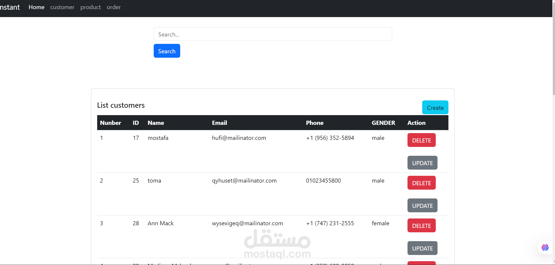 dashbord لادارة متجر