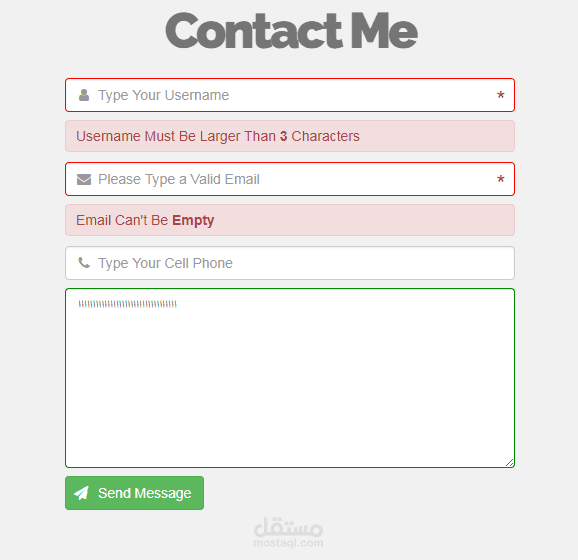 Contact form from scratch