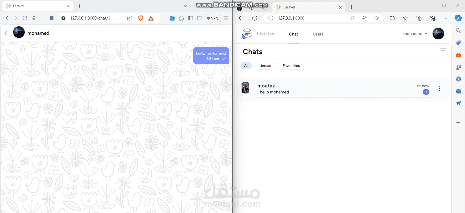 Real-time chat application