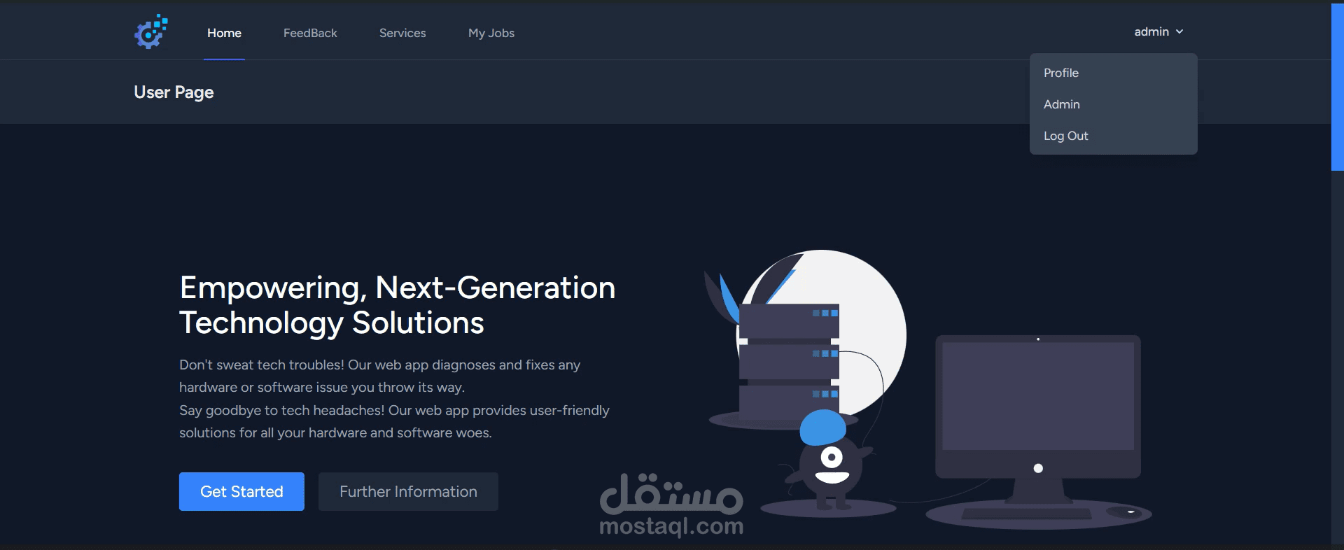 Tech services web application