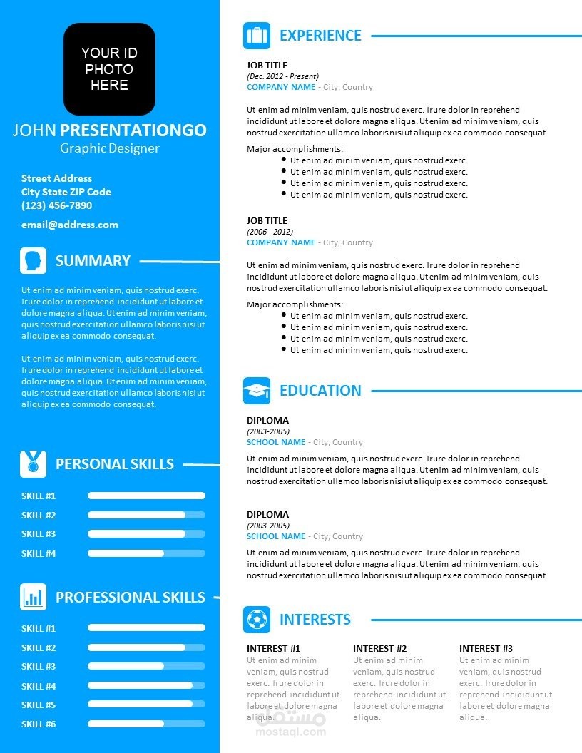 نموزج لسيرة ذاتية احترافية