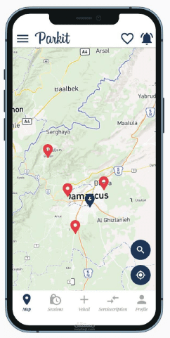 تطبيق Parkit لإدارة مواقف السيارات الذكية (Flutter / Mapbox)