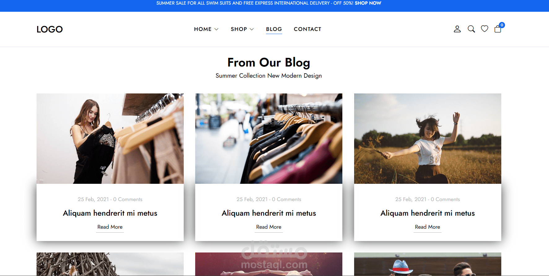 مشروع متجر بسيط بلغةHTML، CSS، وJavaScript.