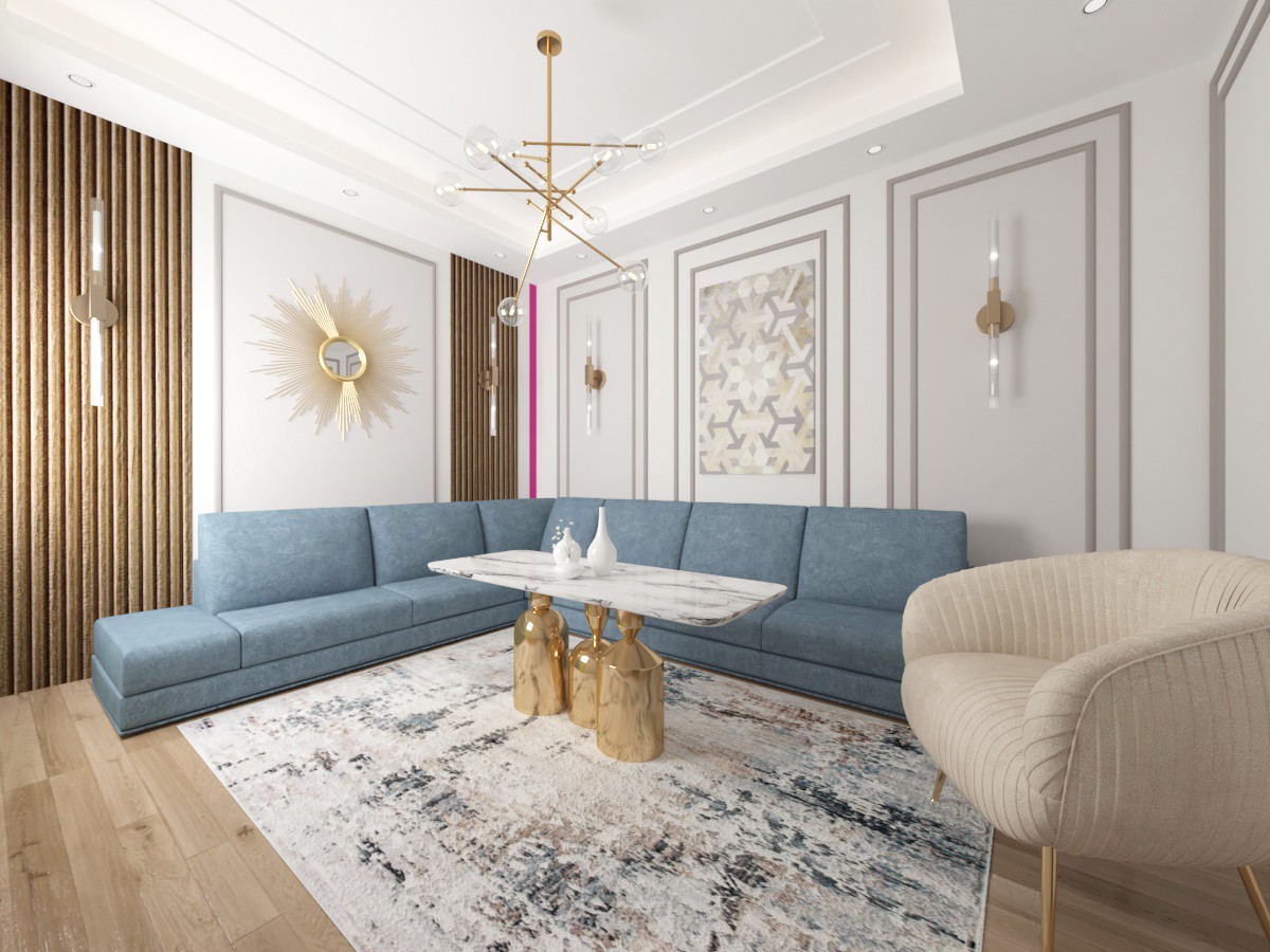 تصميم داخلي  لغرفه معيشه