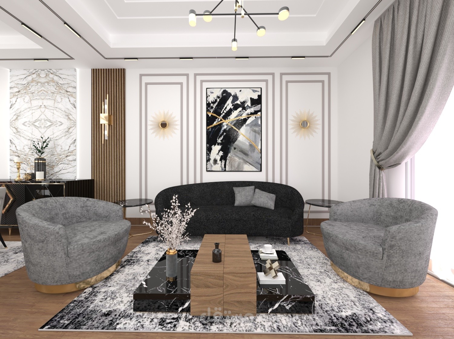 تصميم داخلي لشقه
