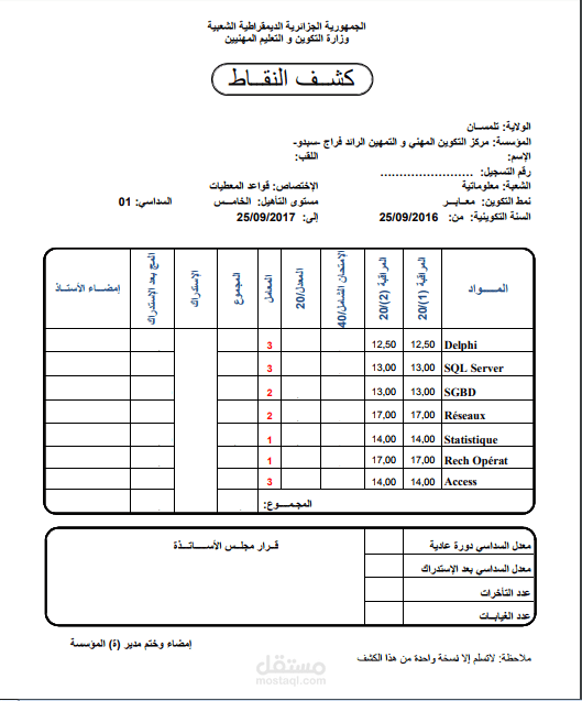 تكوين مهني
