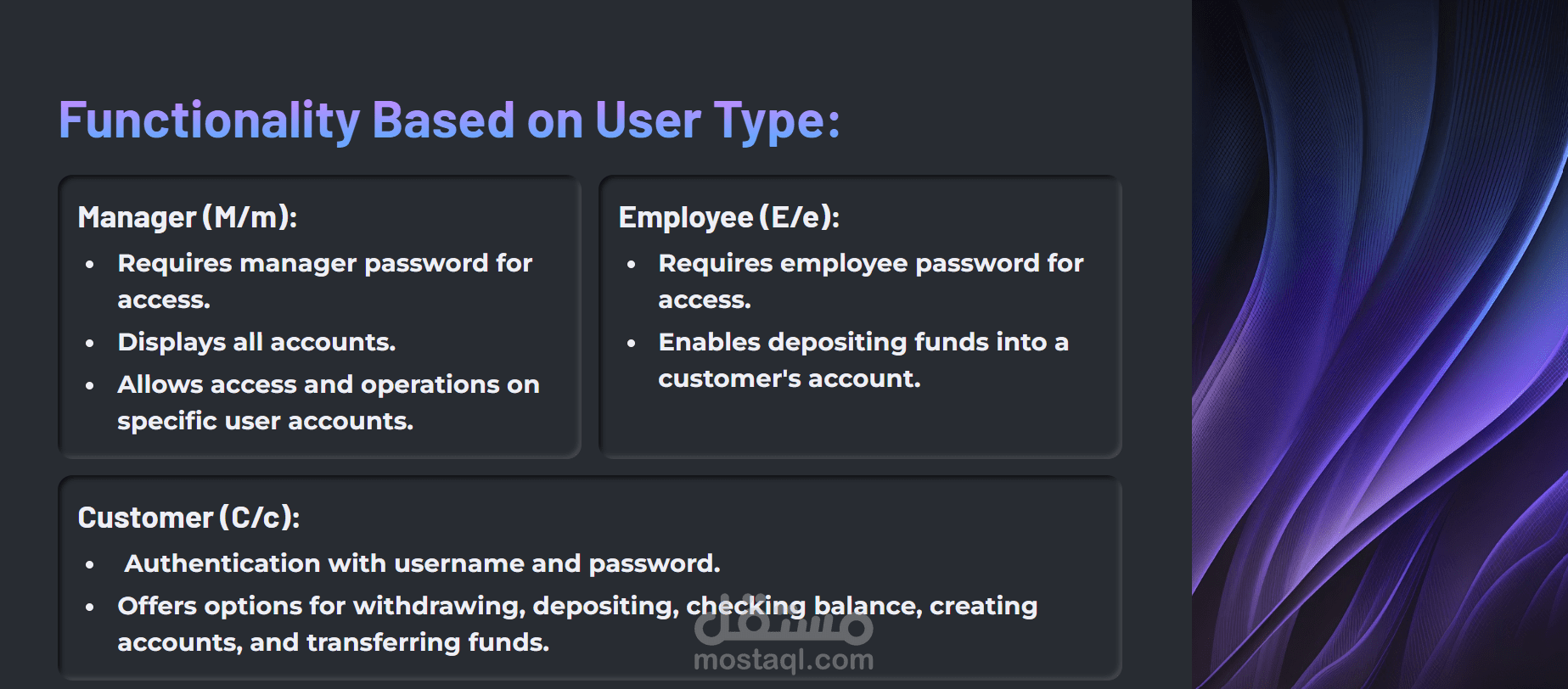 Professional PowerPoint Presentation for Bank Management System