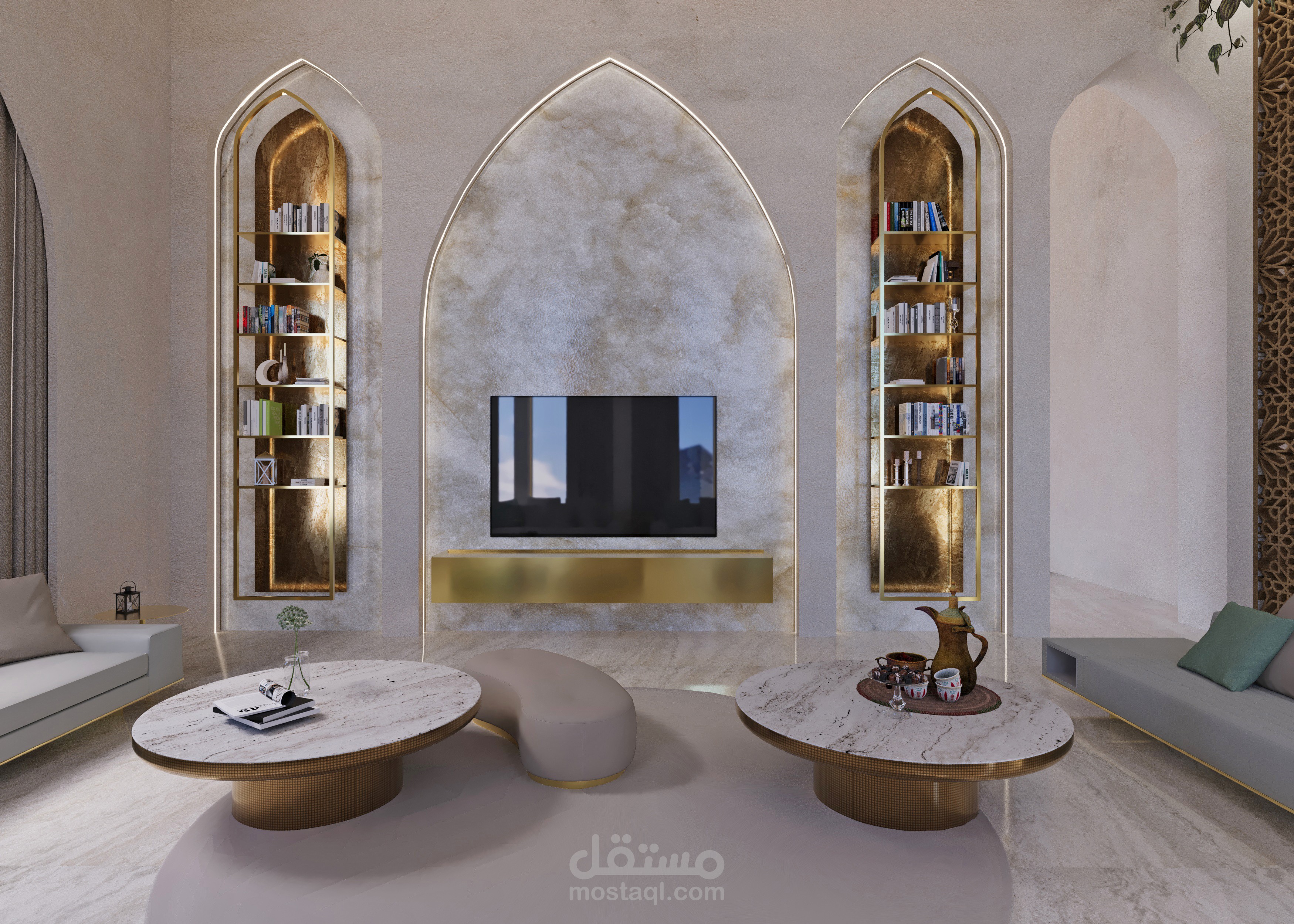 تصميمًا داخليًا نيوكلاسيكيًا