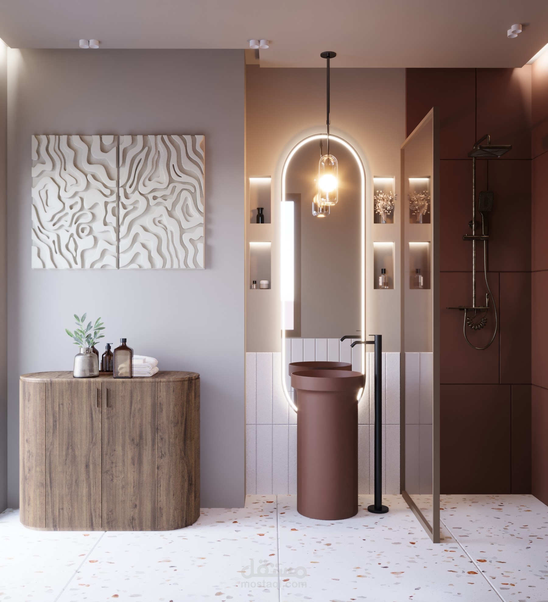 تصميم حمام ماستر مودرن