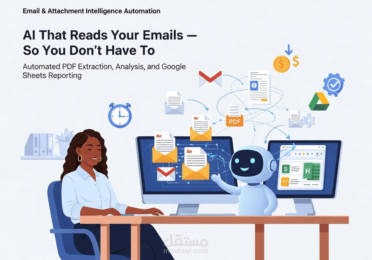أتمتة تحليل البريد والمرفقات