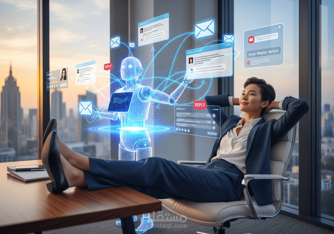 عمل بوت يقوم بالرد على الايميلات بالذكاء الاصطناعي