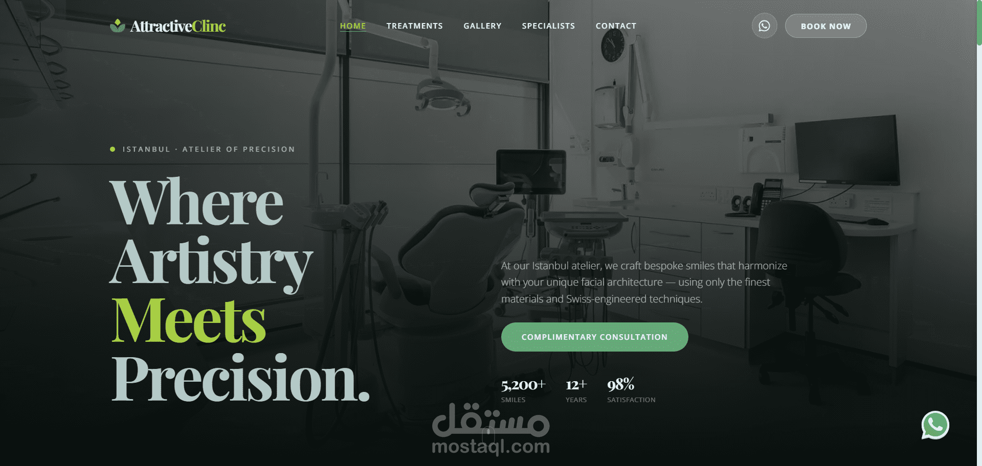 تصميم موقع وهوية بصرية لعيادة Attractive Clinc في اسطنبول