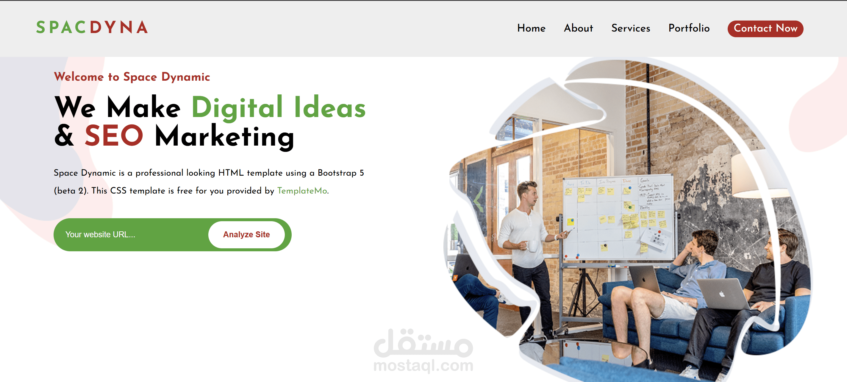 تصميم موقع شركة تسويق رقمي | Space Dynamic Agency