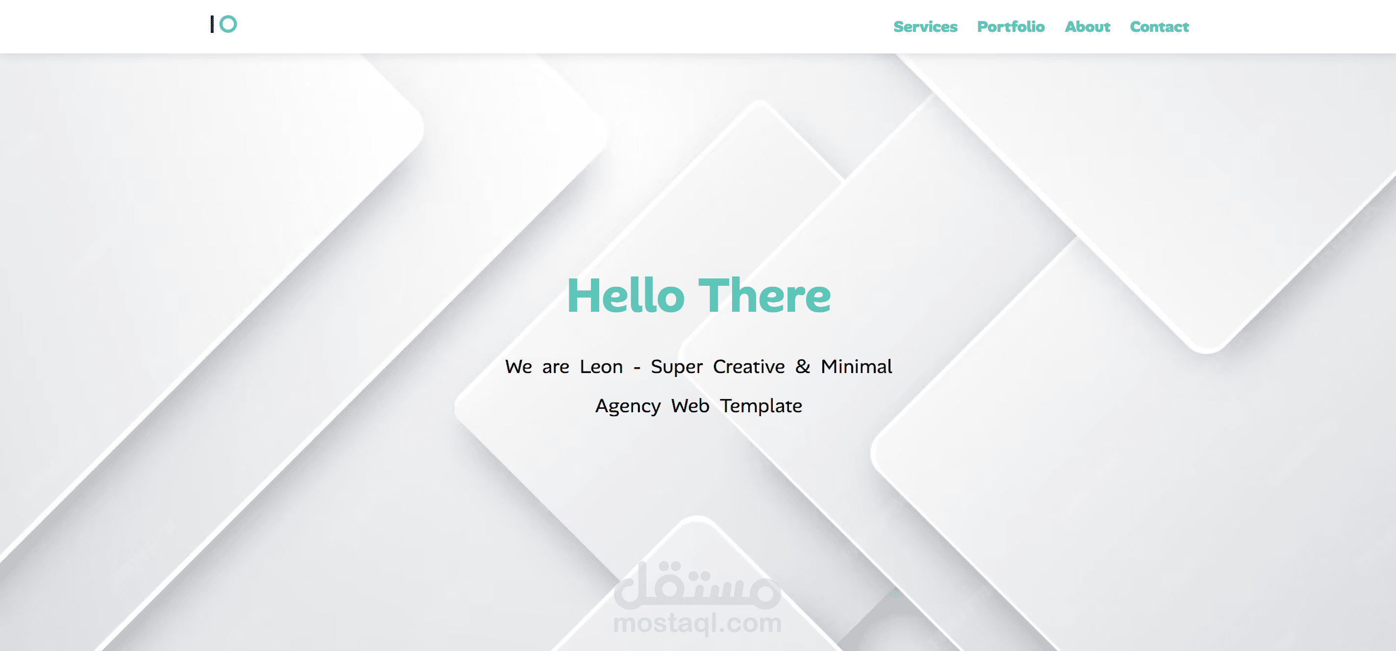 تصميم موقع وكالة إبداعية | Leon Minimal Agency