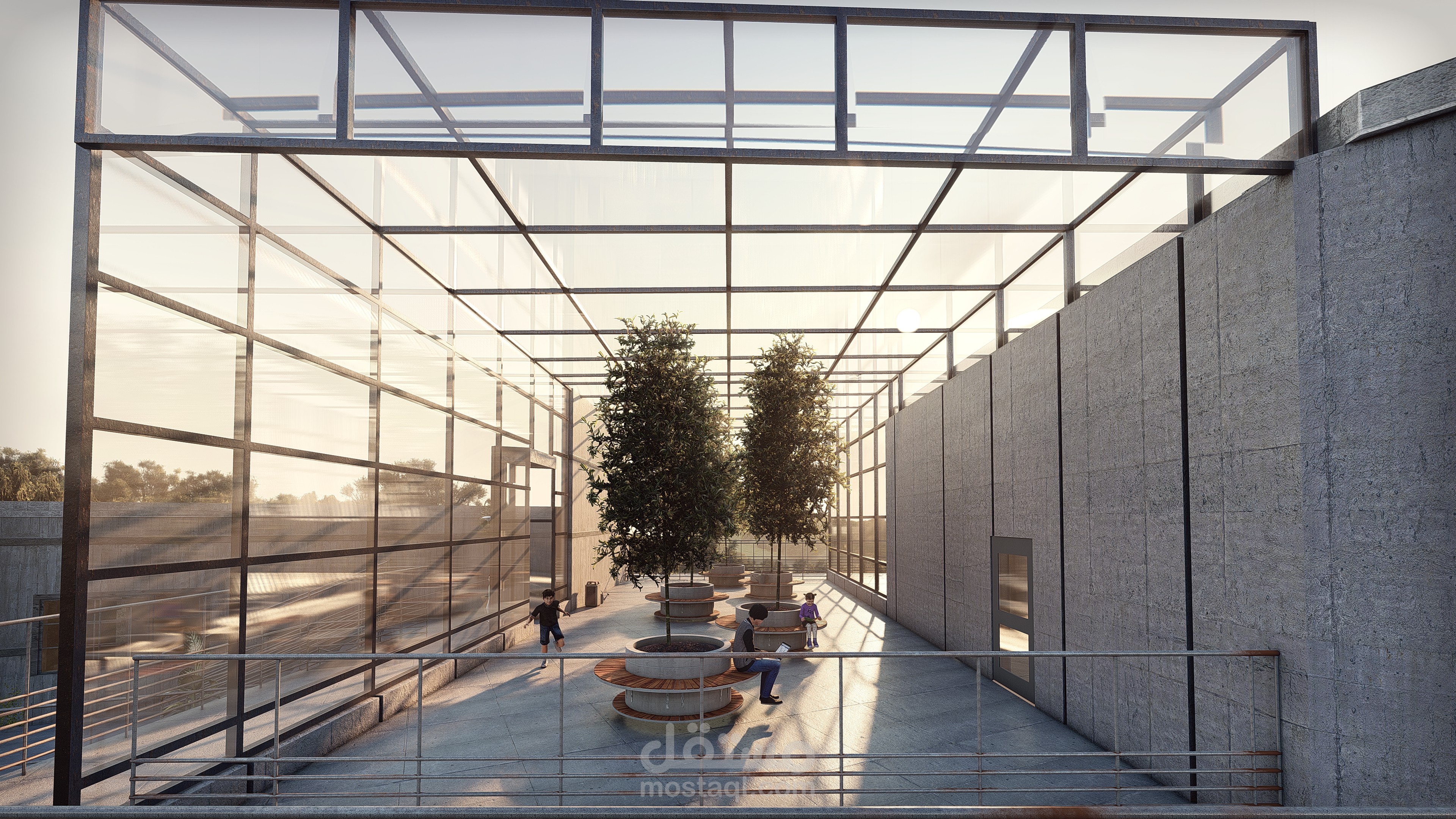 (3d shot ( modeling + Rendering + design  منظور معماري