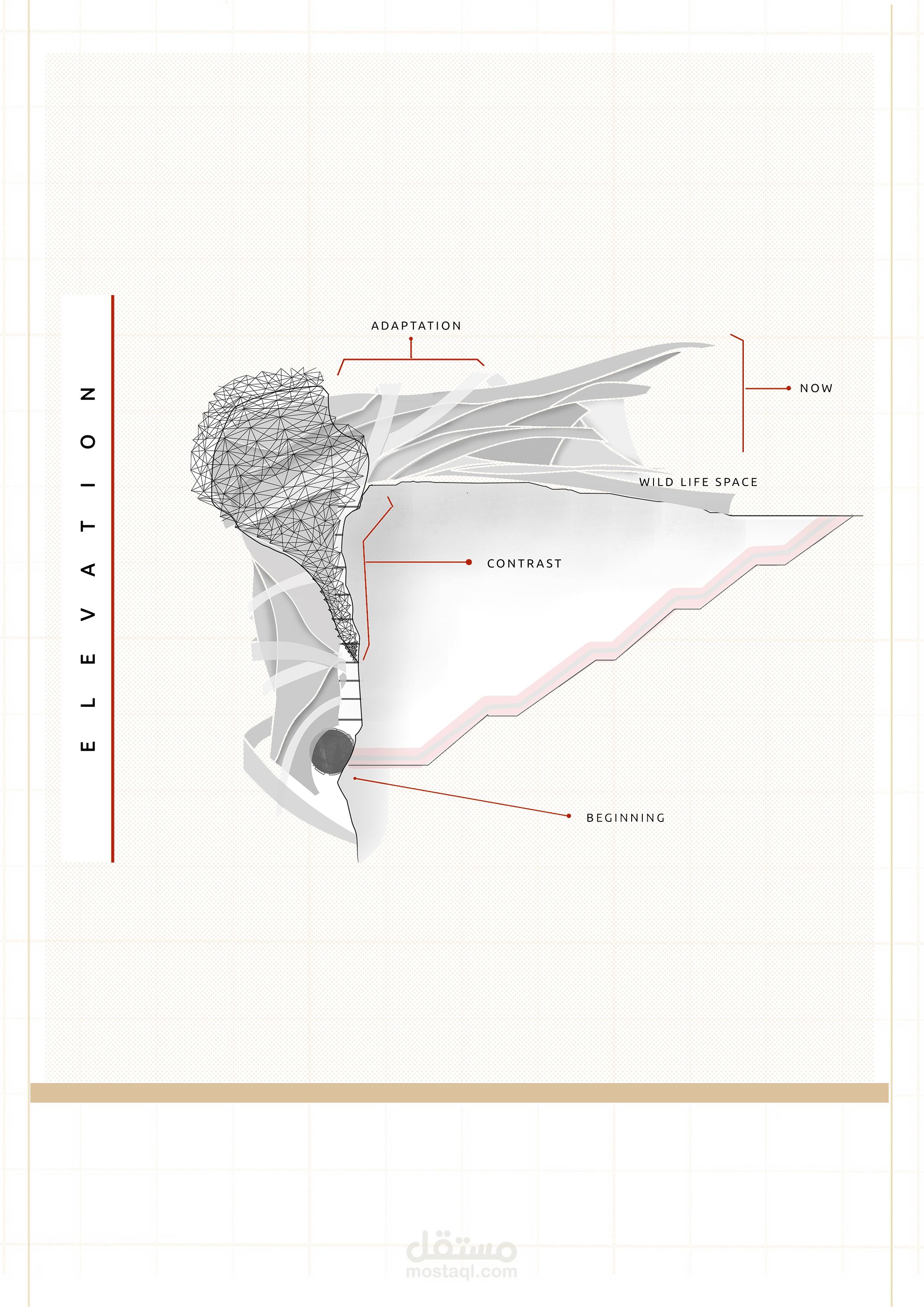 ٍسكتش لمشروع معماري بالفوتوشوب