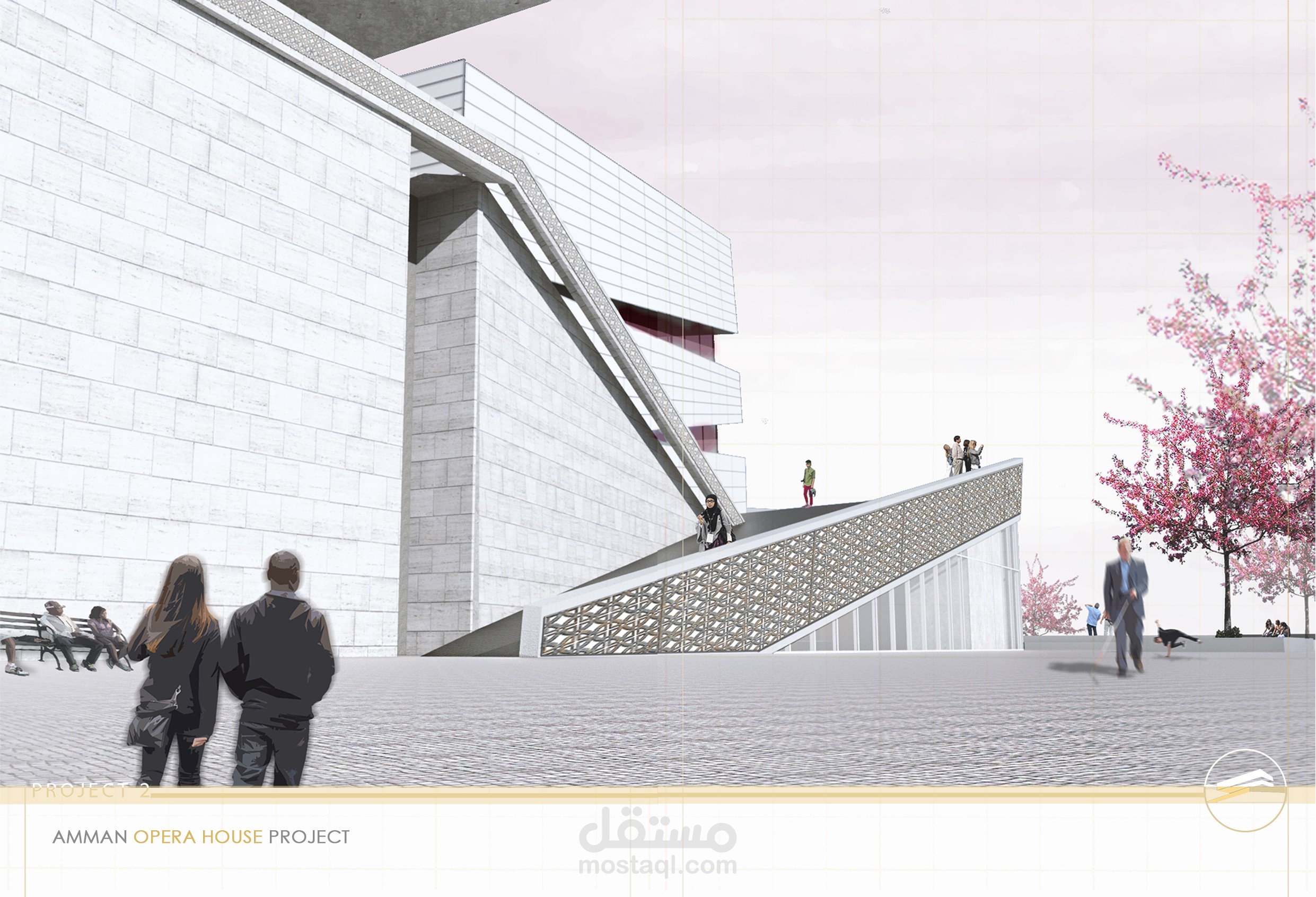 3d shot ( modeling + Rendering + design ) منظور معماري