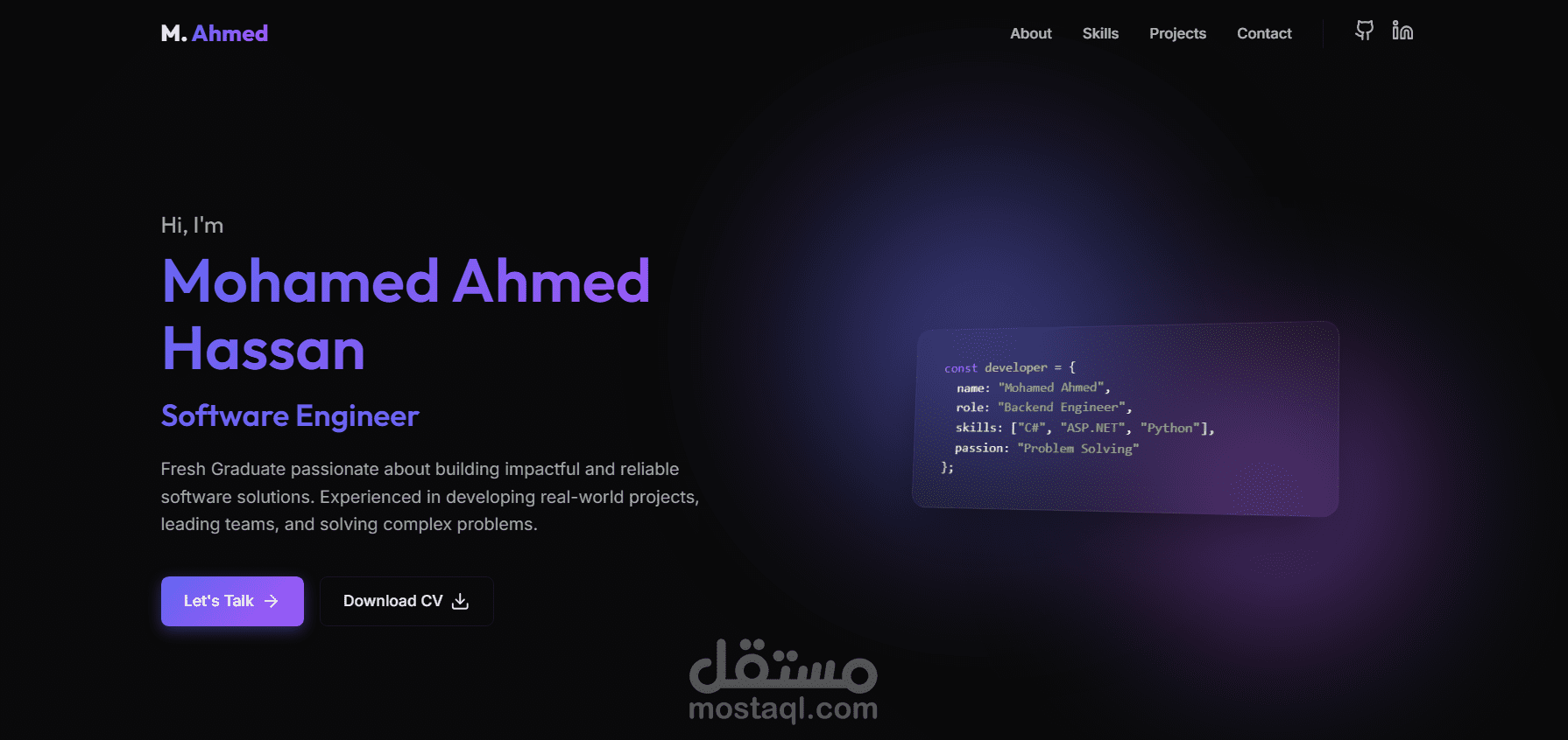 تصميم وإنشاء بورتفوليو شخصي احترافي