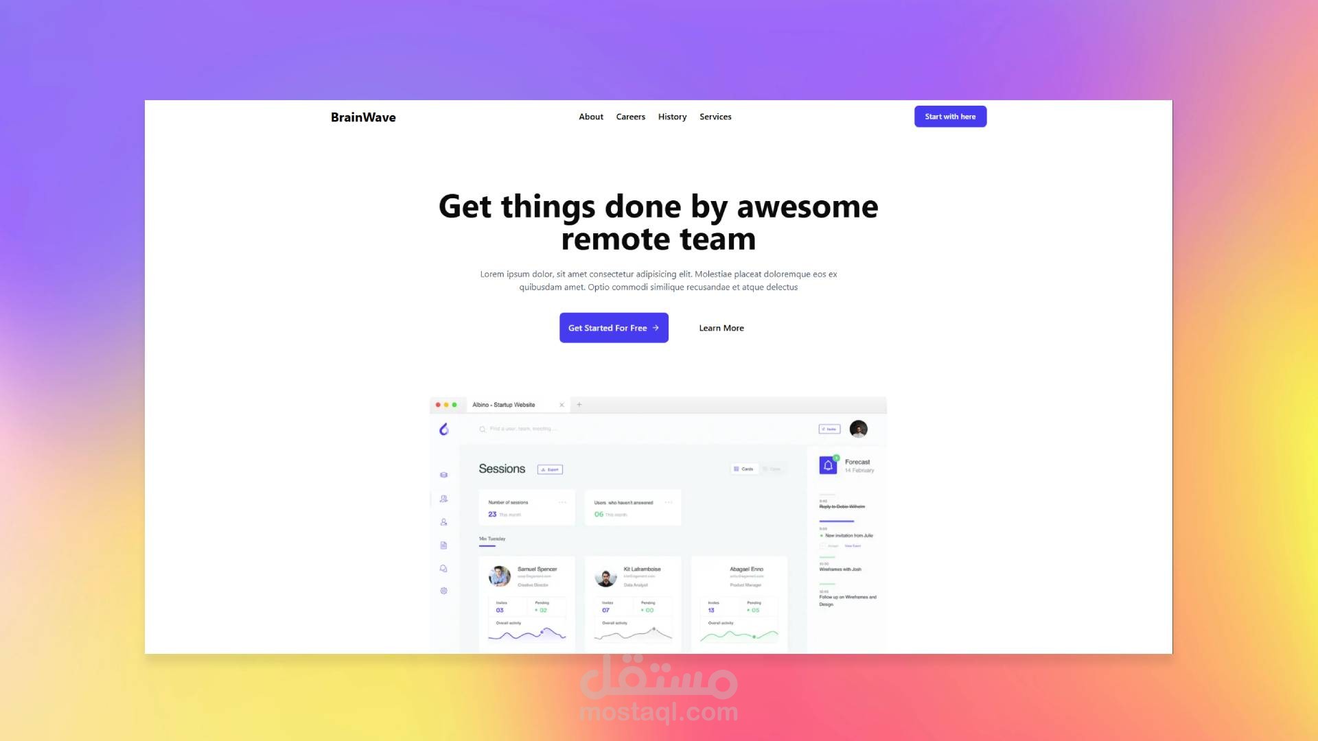 brainwave landing page