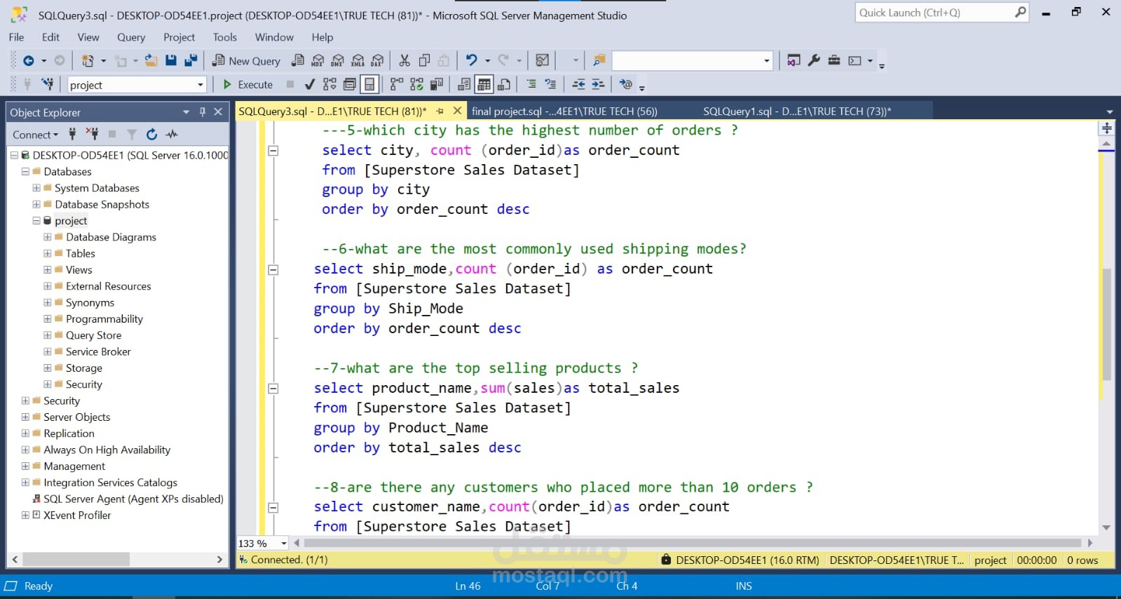 تحليل بيانات باستخدام SQL لاستخراج رؤى تفصيلية وتحسين الأداء
