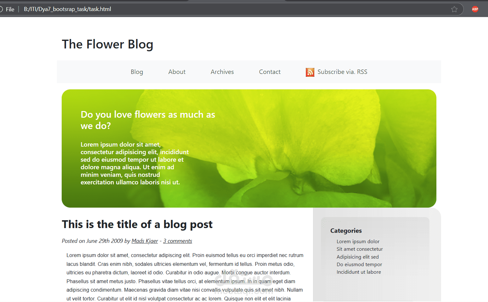 The flower blog