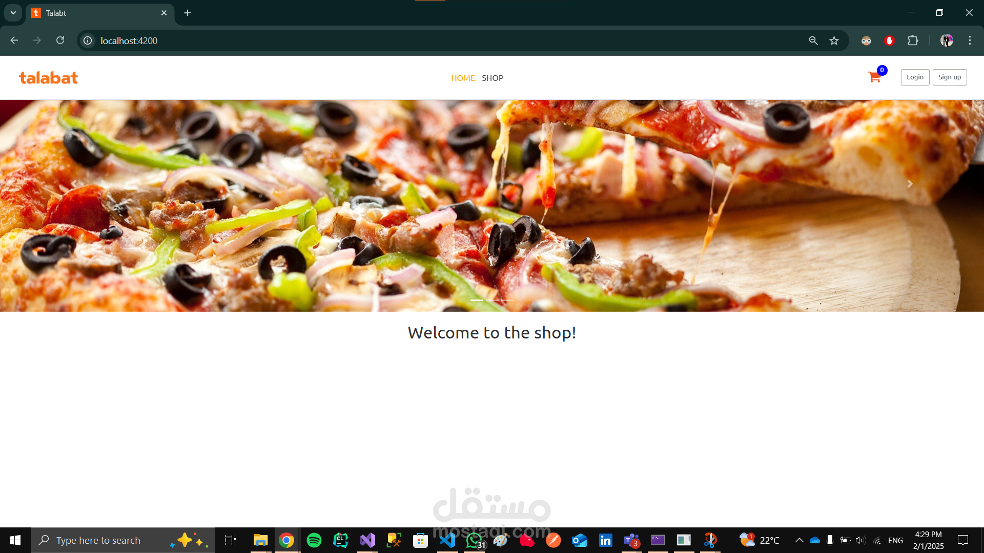 Talabat System Website