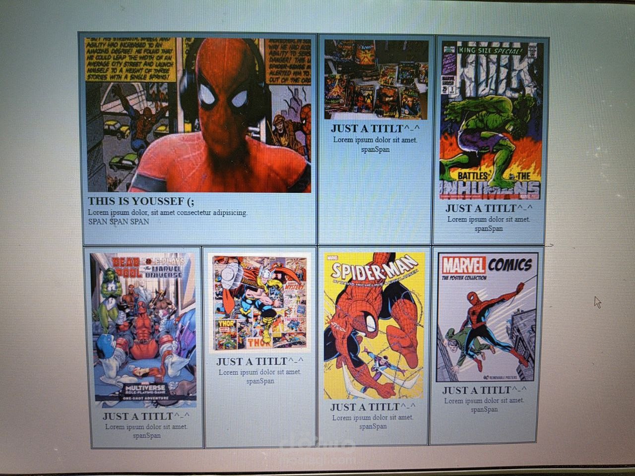 Marvel-Inspired Comic Art Project