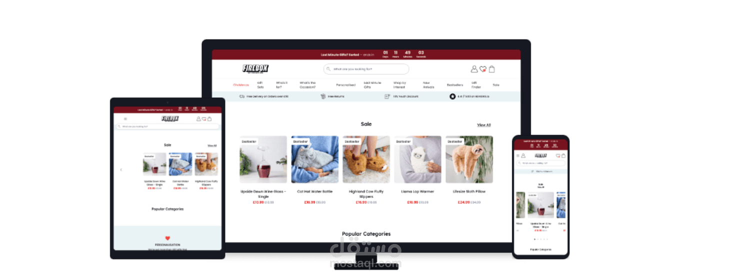 تصميم موقع تجارة إلكترونية احترافي متجاوب على جميع الأجهزة