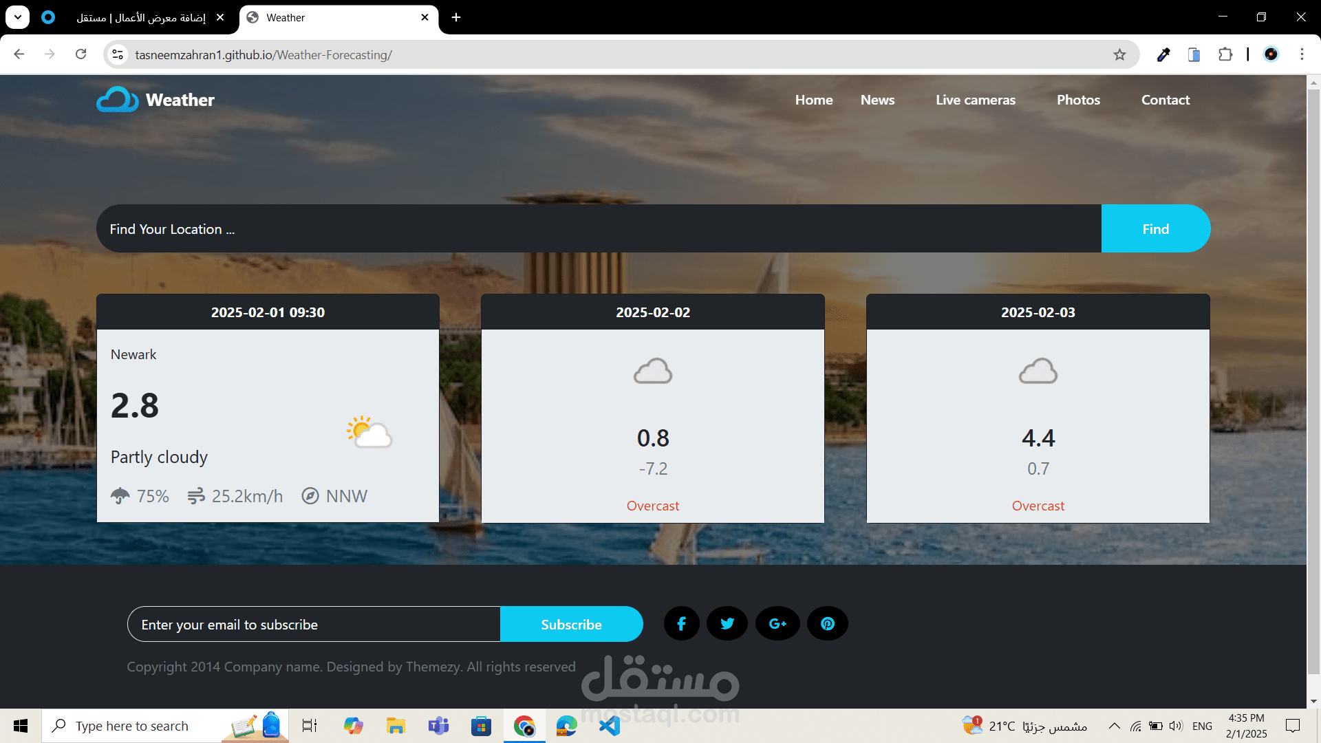 Weather Forecasting web application