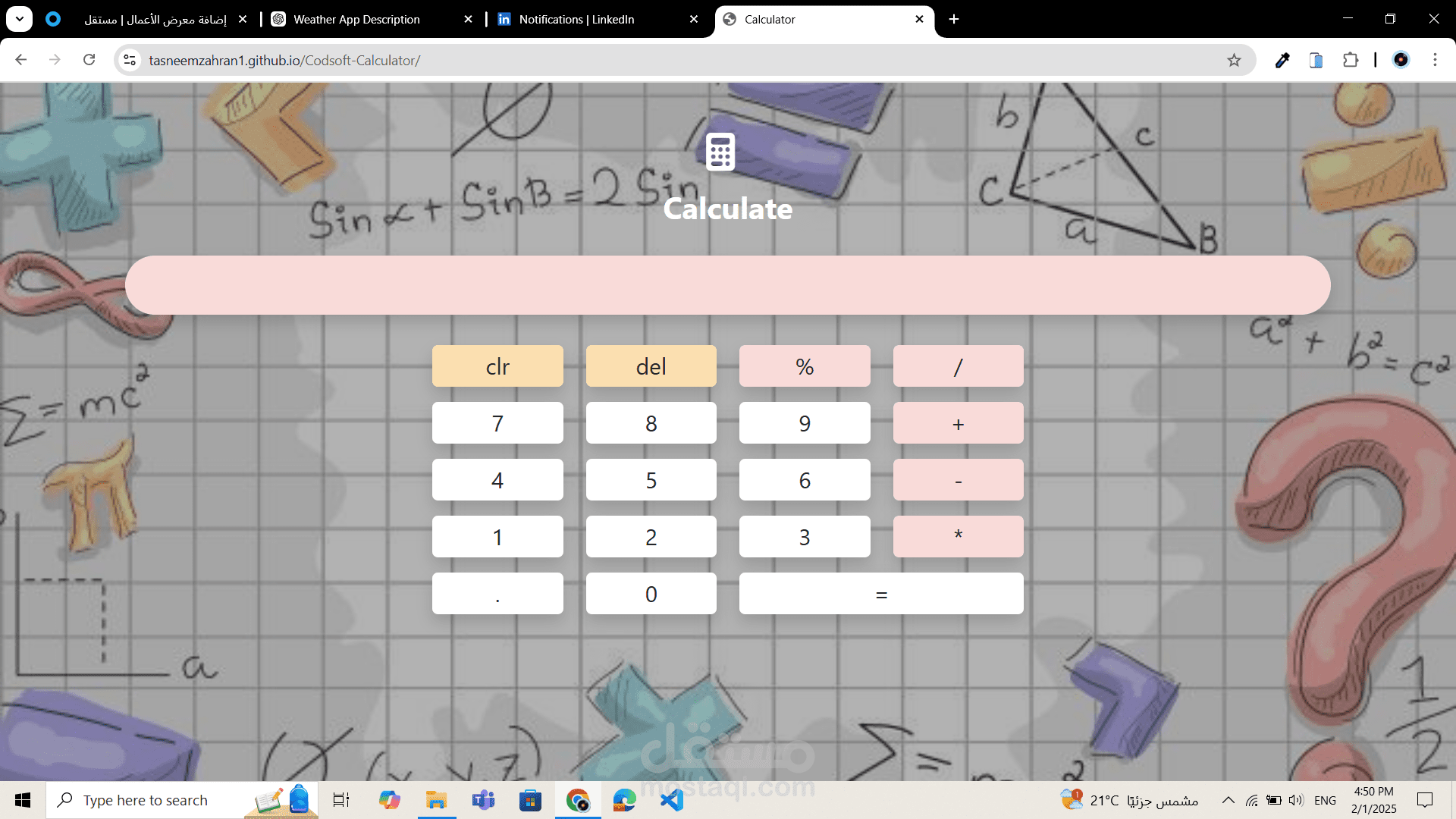 Calculator Web Application