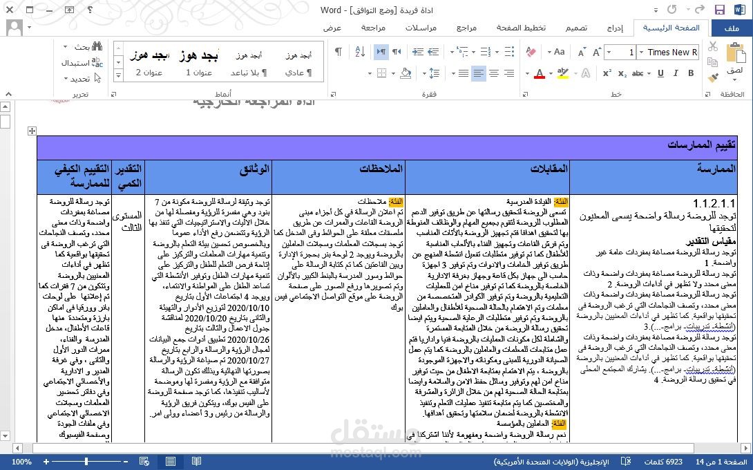 عمل قواعد بيانات احترافية باستخدام مايكروسوفت word