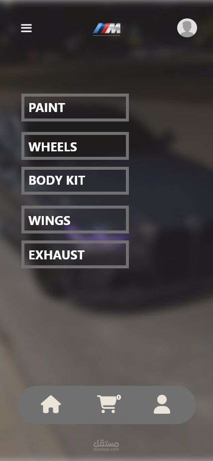mobile application to customize your car
