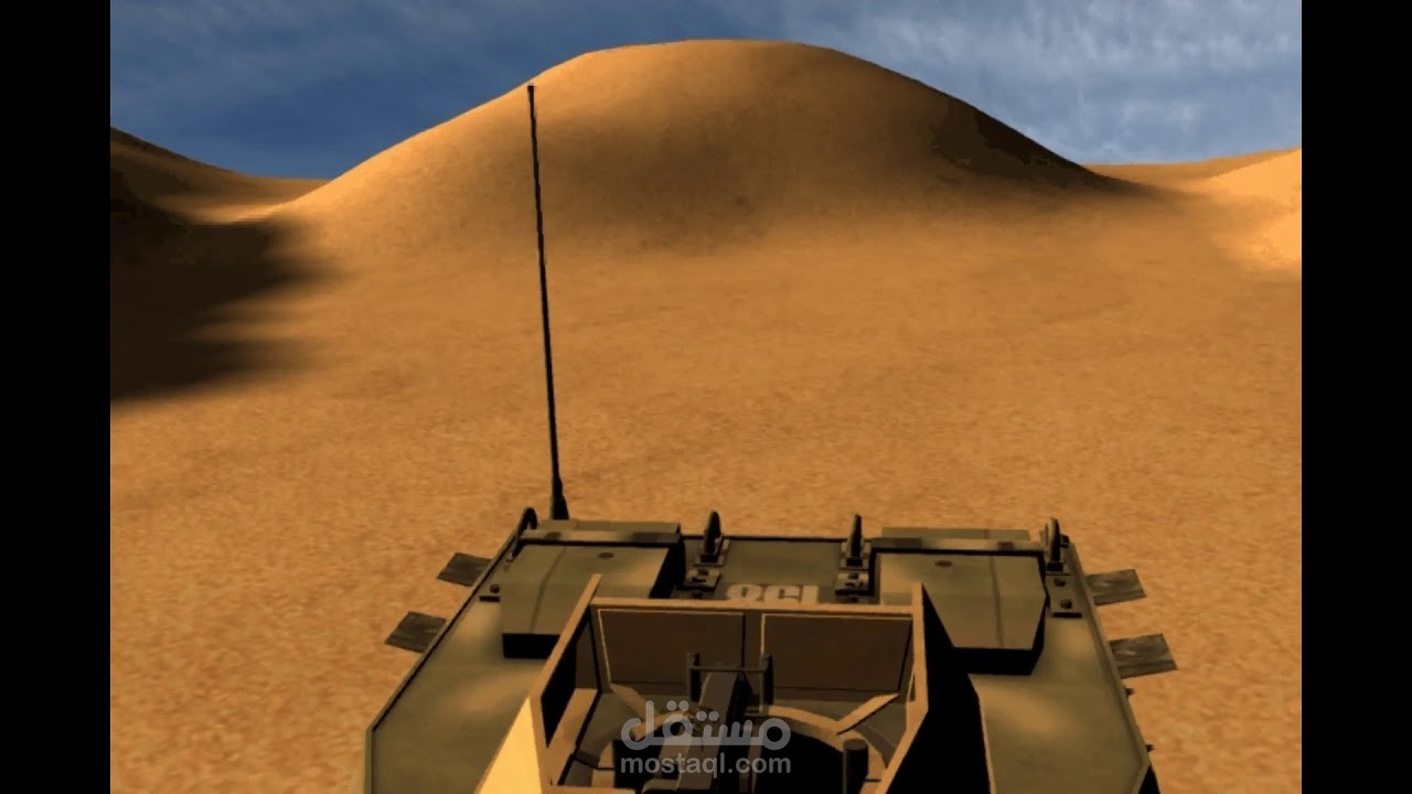 تصميم ثري دي لاكتشاف الالغام في الصحراء