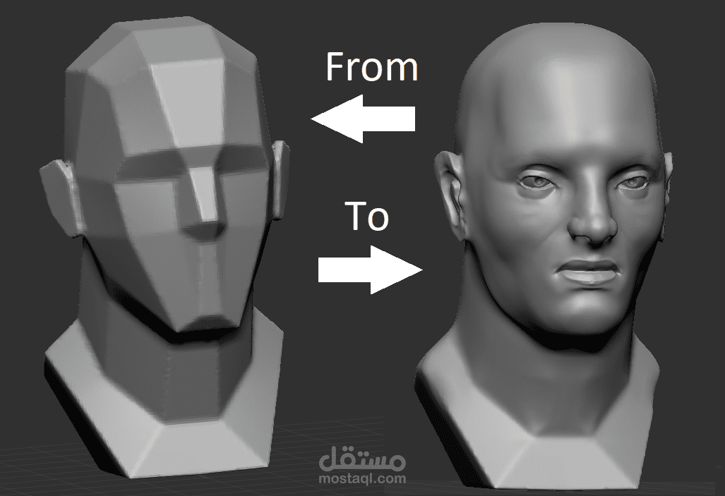 تصميم شخصية ثري دي