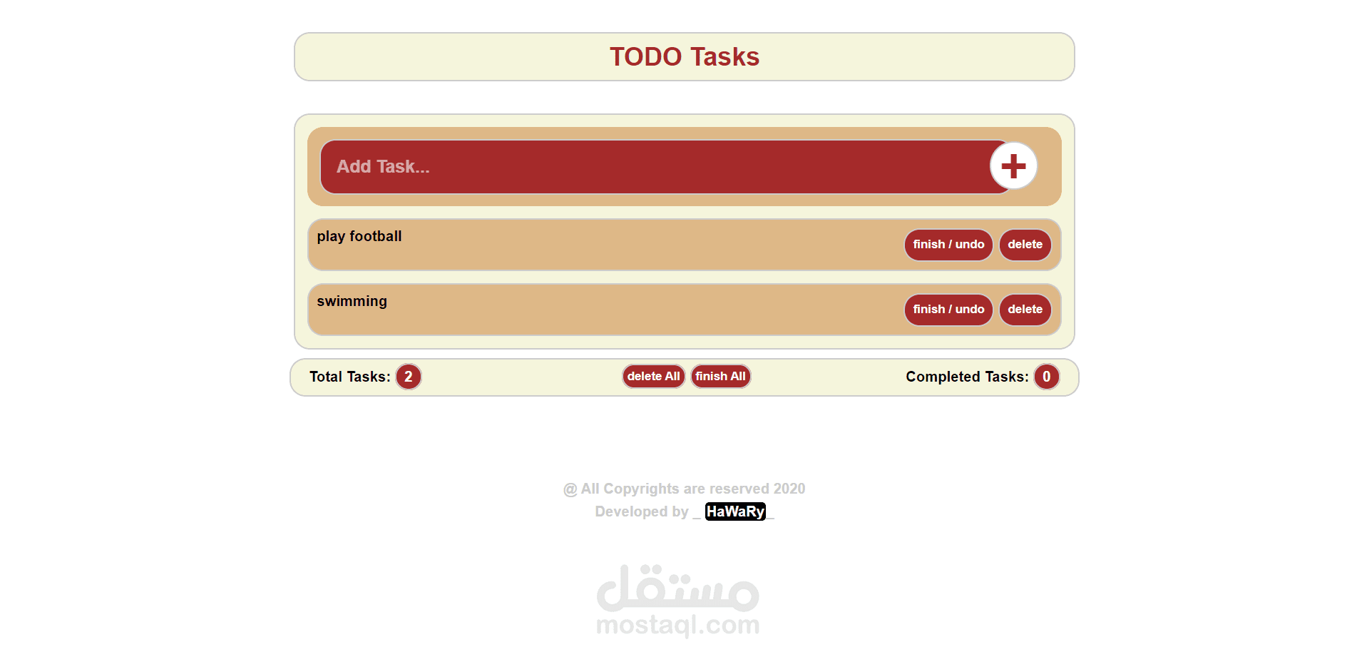 TODO Tasks