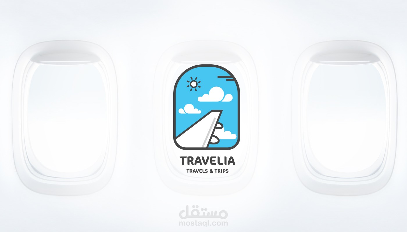 هوية بصرية لموقع وتطبيق " Travelia "