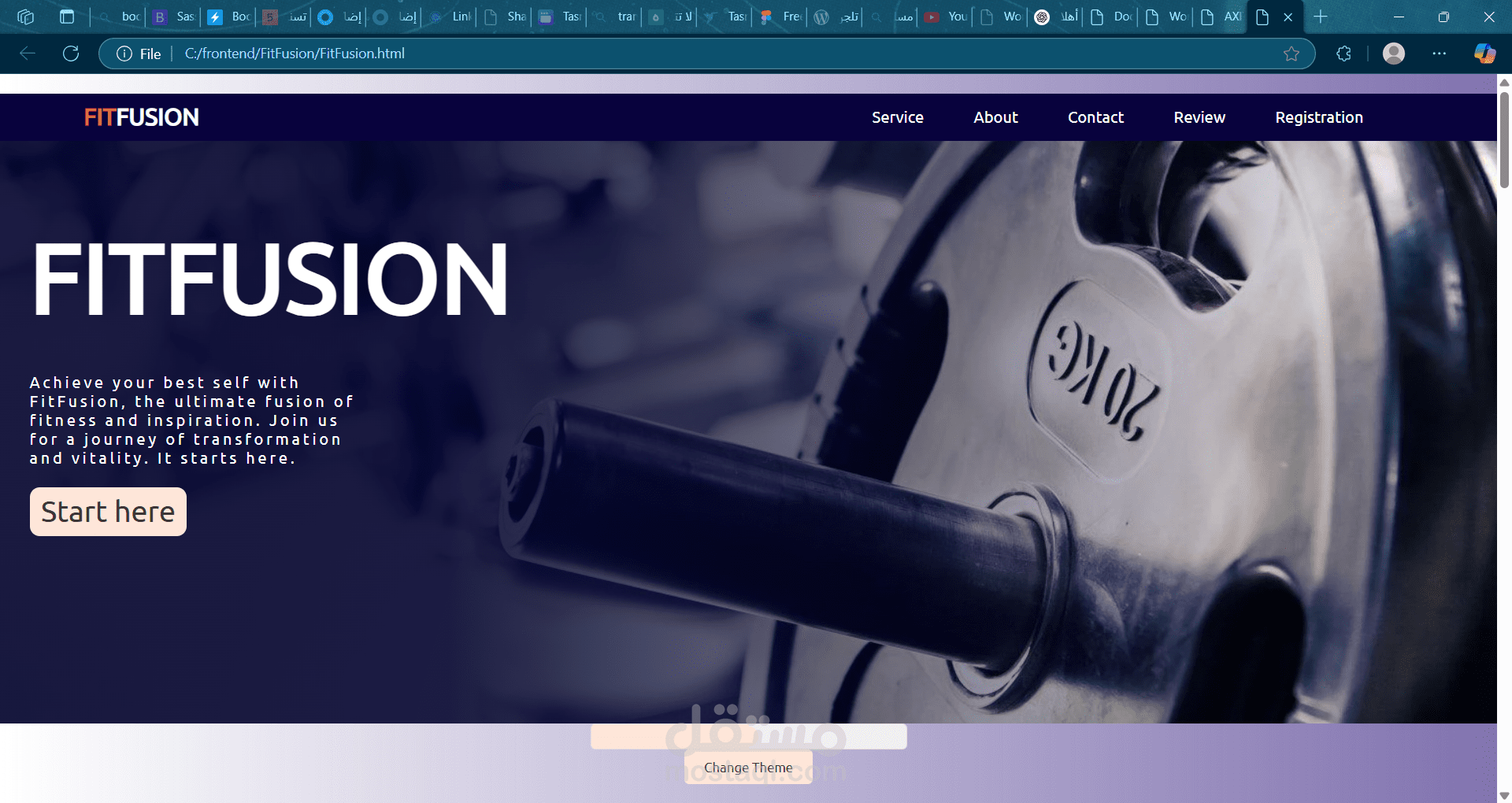 FitFusion page