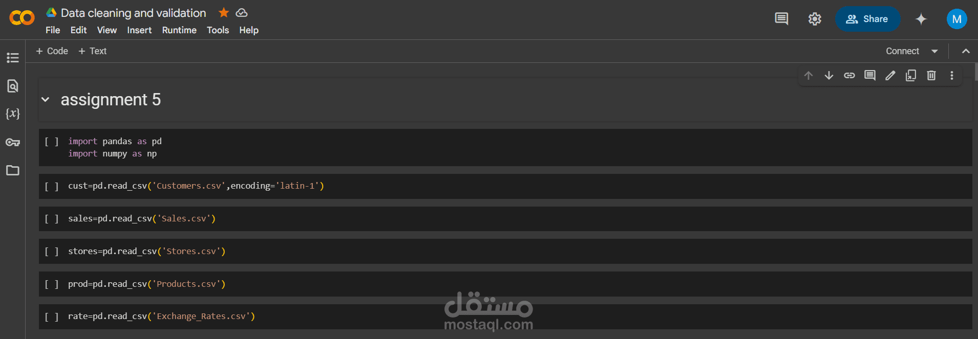 Data cleaning and validation