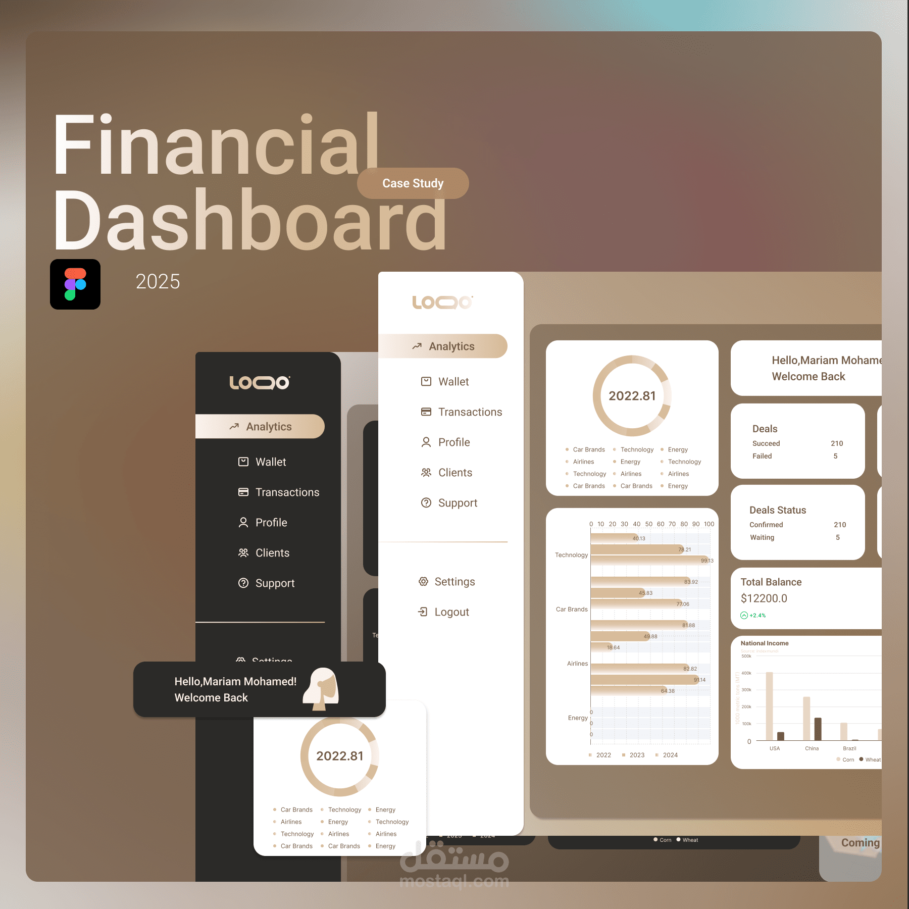 تصميم لائحة تحكم Dashboard