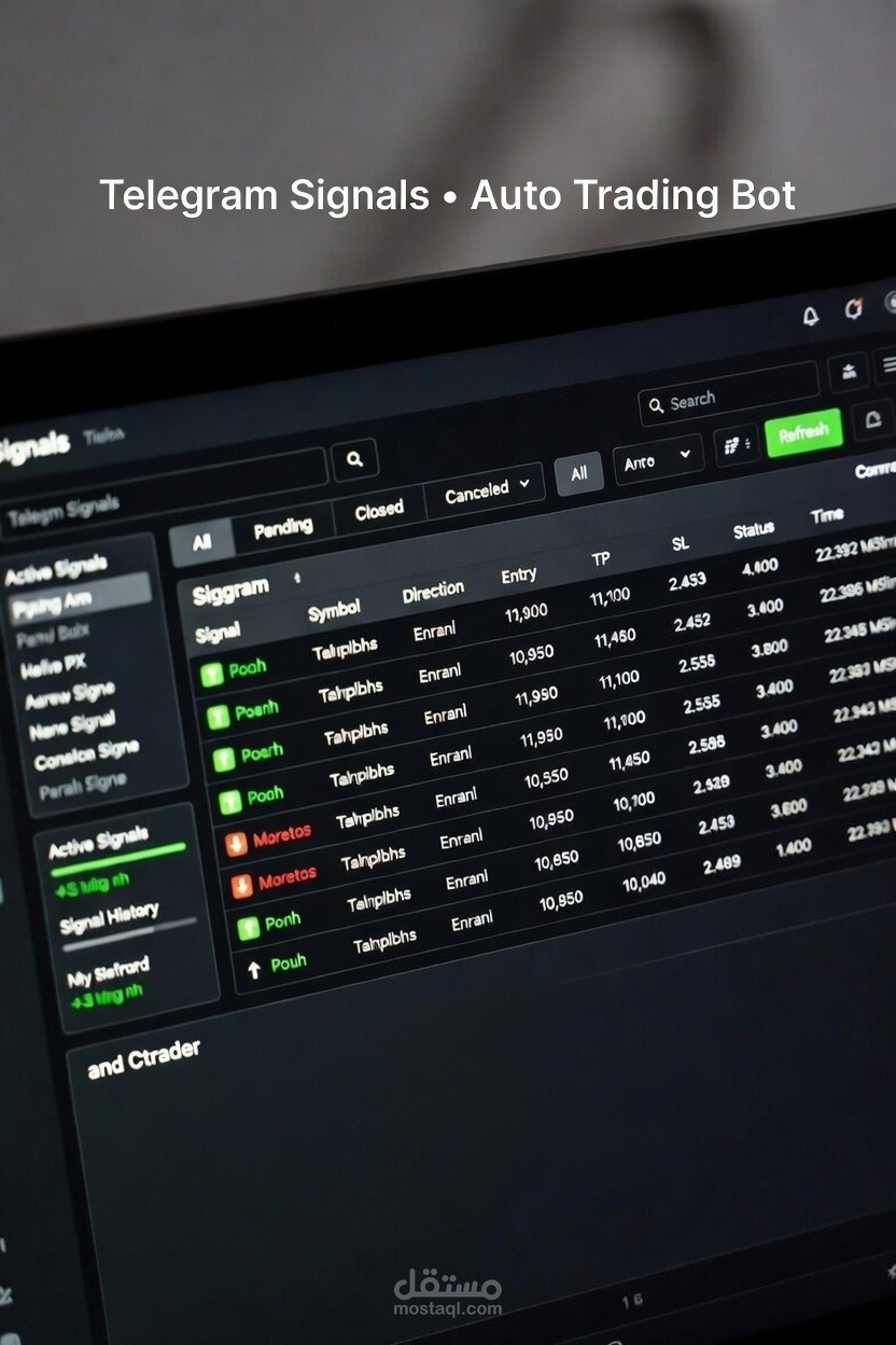 نظام تداول باستخدام توصيات تيليجرام