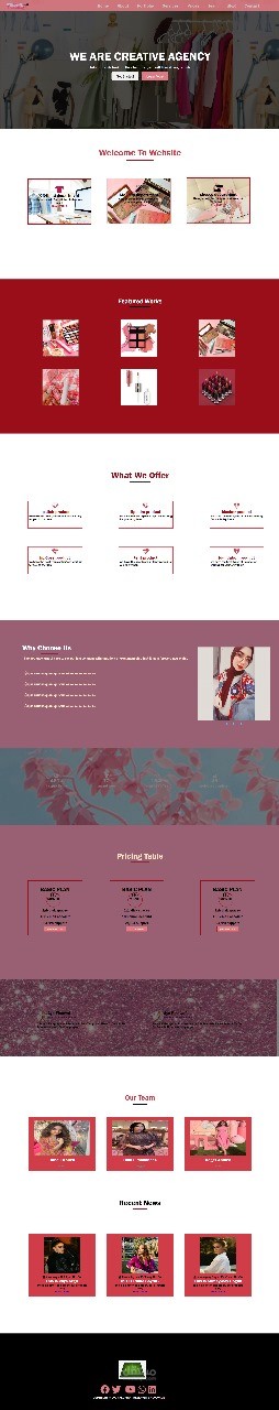 عمل ويب سايت باستخدام HTML, CSS, JS