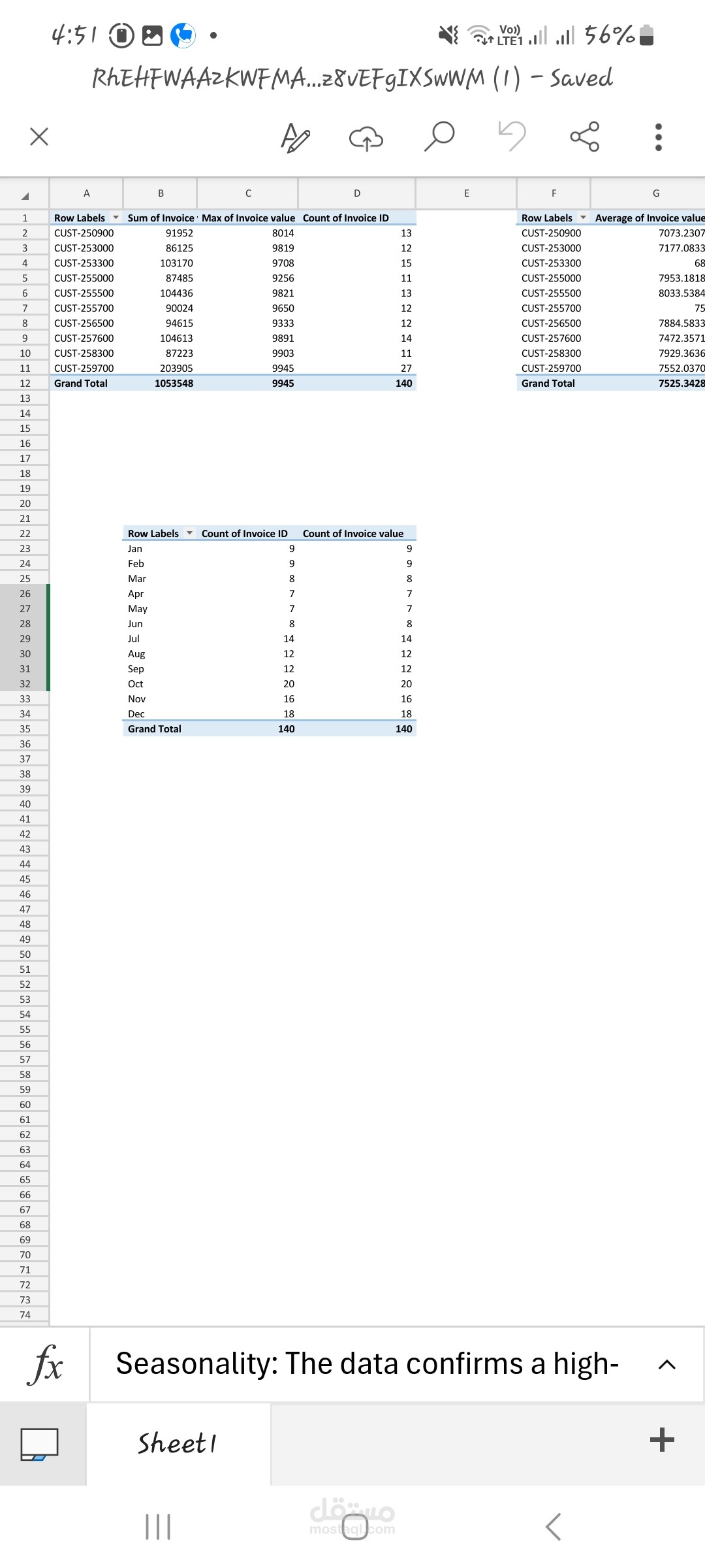 شيت اكسيل بواسطة power query