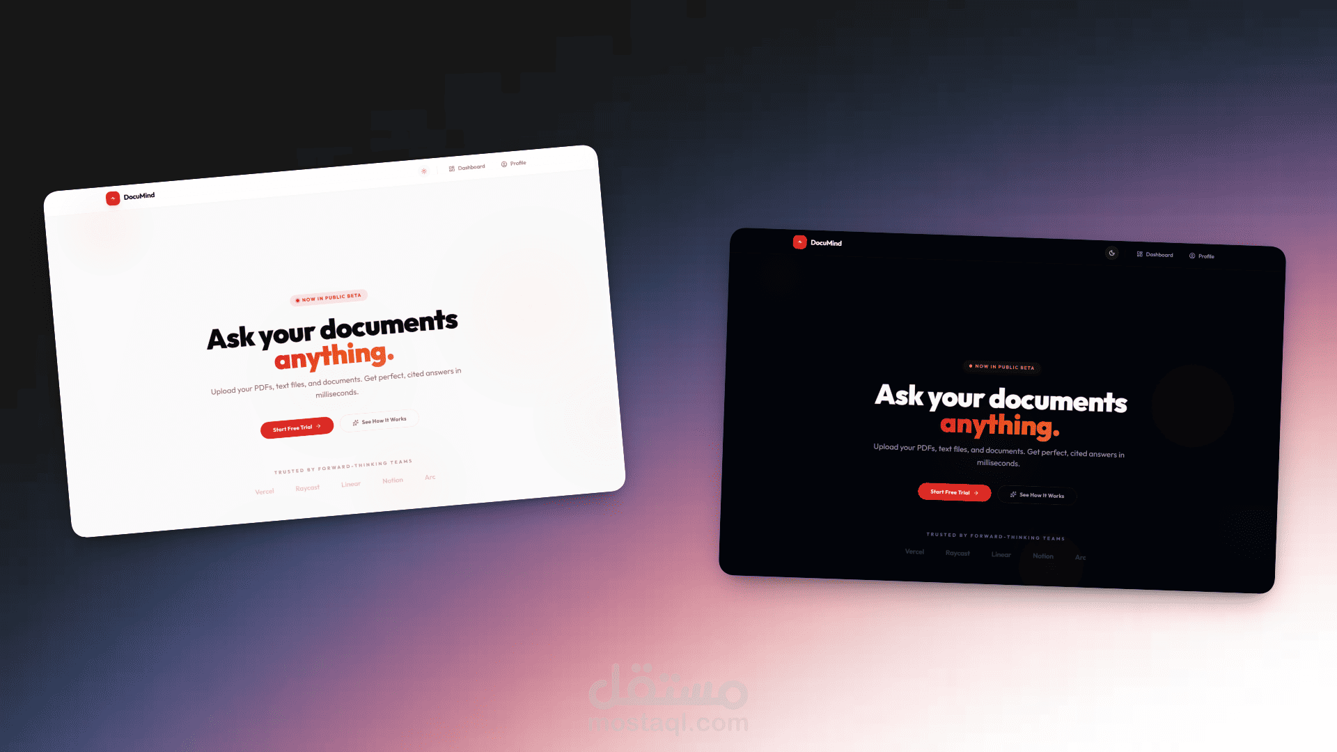 DocuMind — منصة SaaS للإجابة على أسئلتك من مستنداتك بتقنية RAG والذكاء الاصطناعي