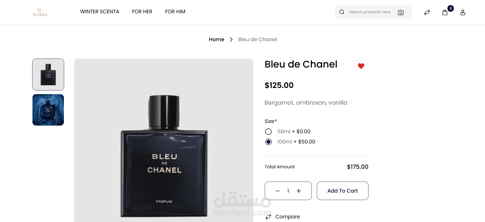 متجر الكتروني E-Commerce لبيع العطور و المنتجات العطرية