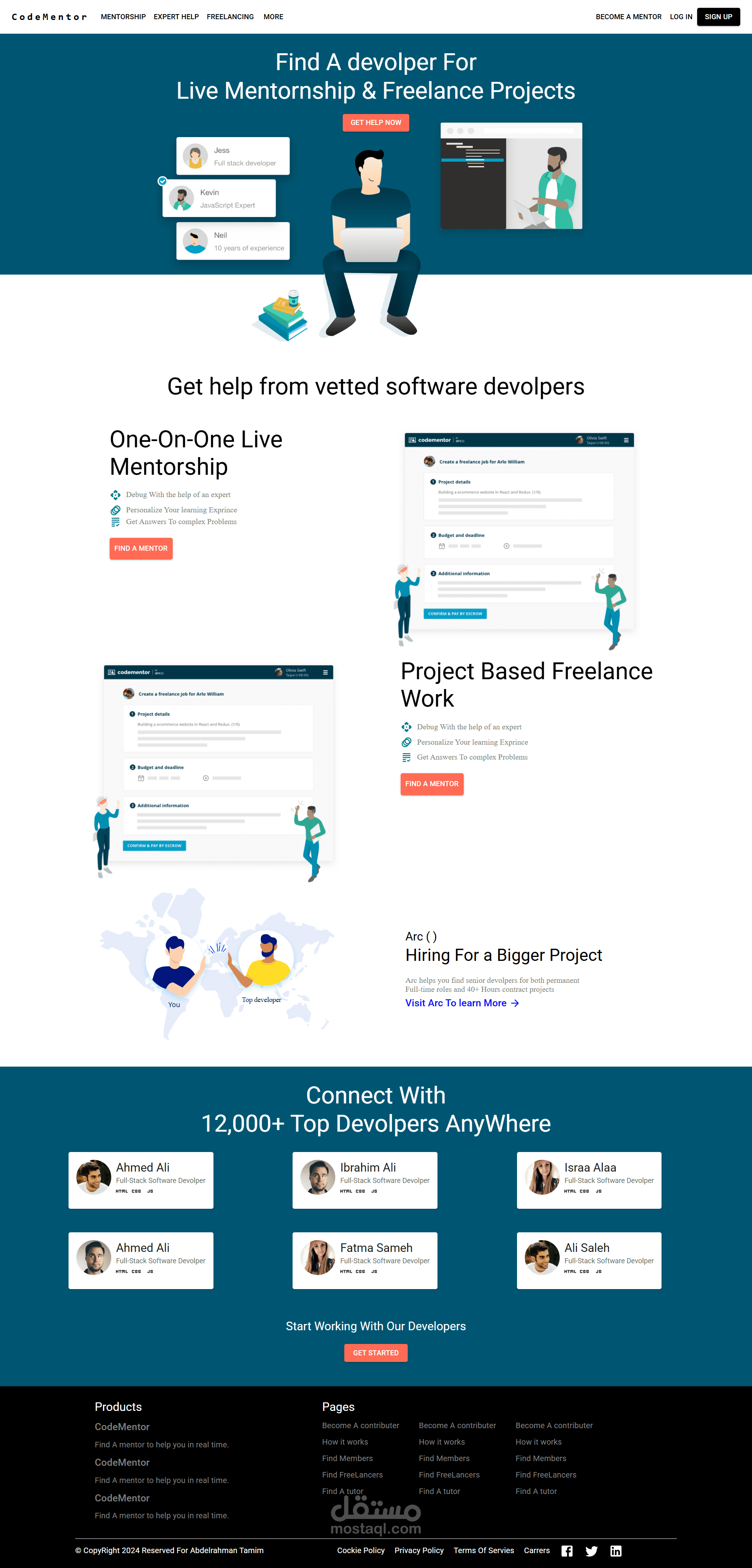 "CodeMentor - منصة التوجيه والتطوير للمطورين "