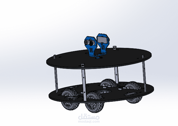 تصميم مجسم روبوت لمشروع الكتروني باستخدام solidworks