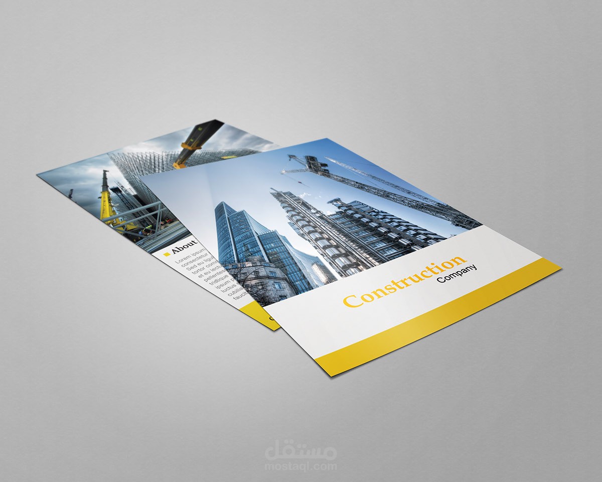 تصميم فلاير لشركه انشاءات